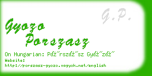 gyozo porszasz business card